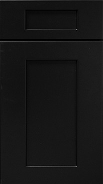 Kitchen Cabinet Door Sample of Midnight Black Shaker Style Ready to Assemble (RTA) Cabinets