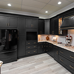 Midnight Black Shaker Style Ready to Assemble (RTA) 10 Foot Run Kitchen Cabinets