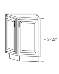 Aspen White 24" Base End Angle Cabinet For Kitchen