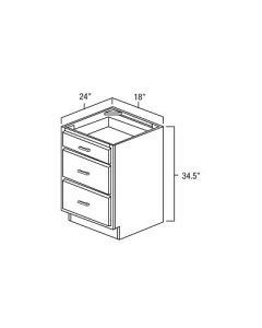 Platinum Shaker 18" Drawer Base Cabinet For Kitchen