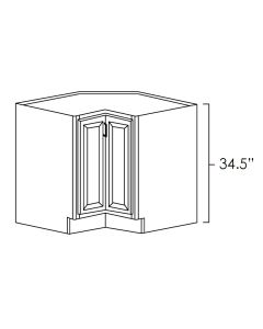 Hickory Shaker 33x12" Lazy Susan Base Cabinet For Kitchen