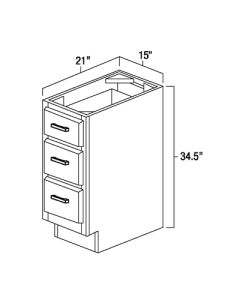 Winchester Grey 15x21" Vanity Drawer Base Cabinets For Kitchen