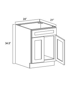 Glazed Mocha 24x21" Vanity Sink Base Cabinet For Kitchen