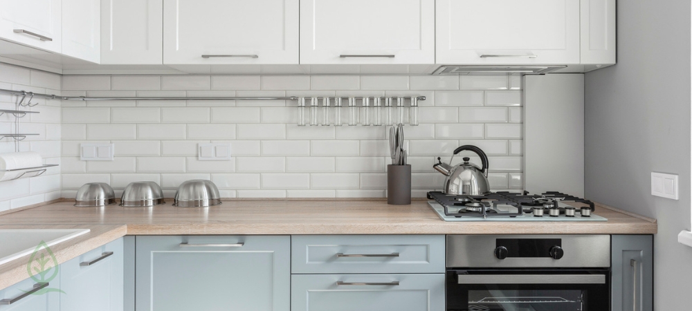 Gray and White Kitchen Cabinets