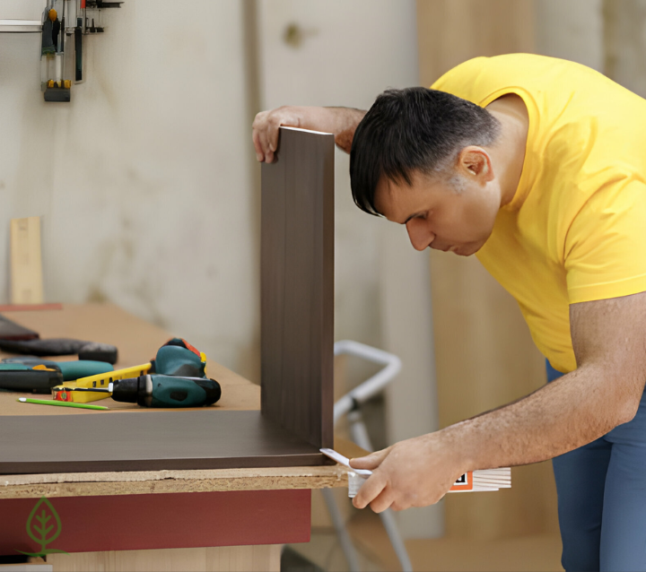 FacCreate the frame with the cut pieces of wood for DIY shaker style cabinet doors